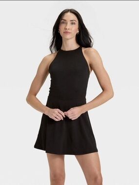NWT All in Motion Black Halter Mini Dress